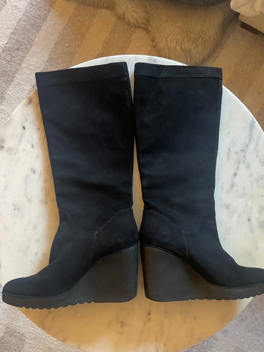 Donald Pliner Iliya Black Platform suede boots size 40 unworn
